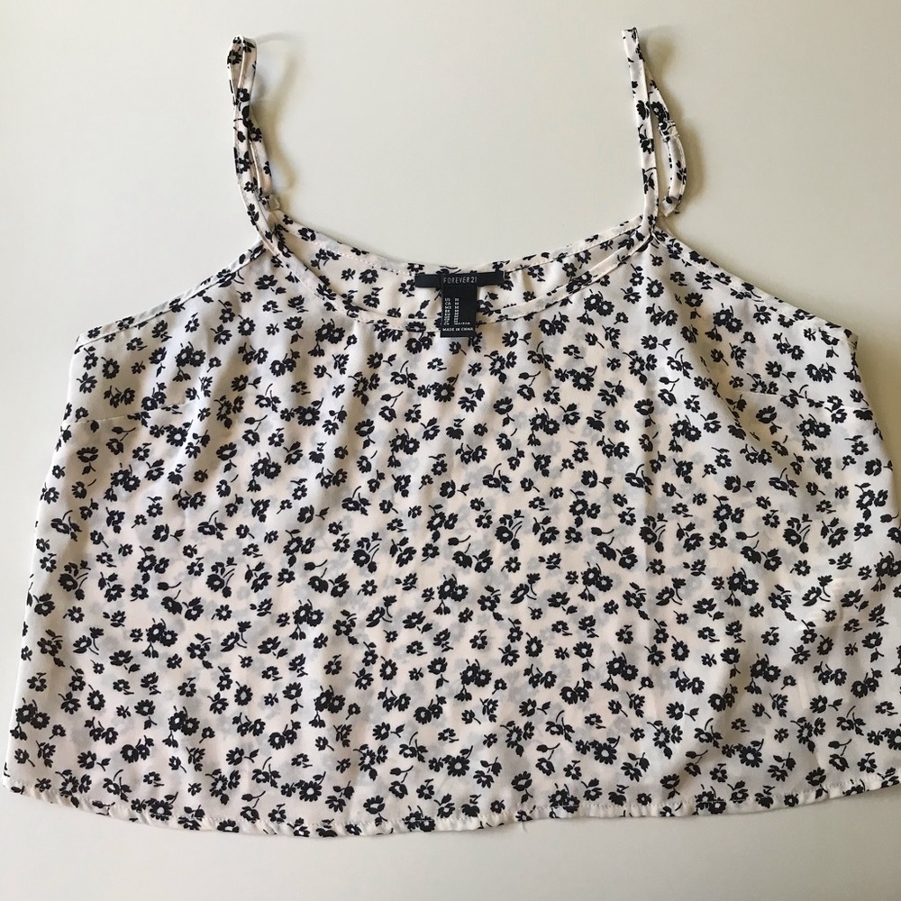 Black and white floral top